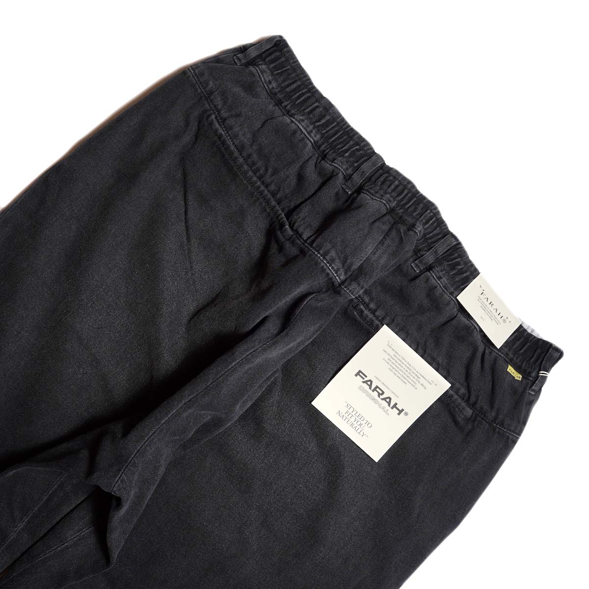 FARAH / Easy Wide Tapered Slacks (Black Vintage)