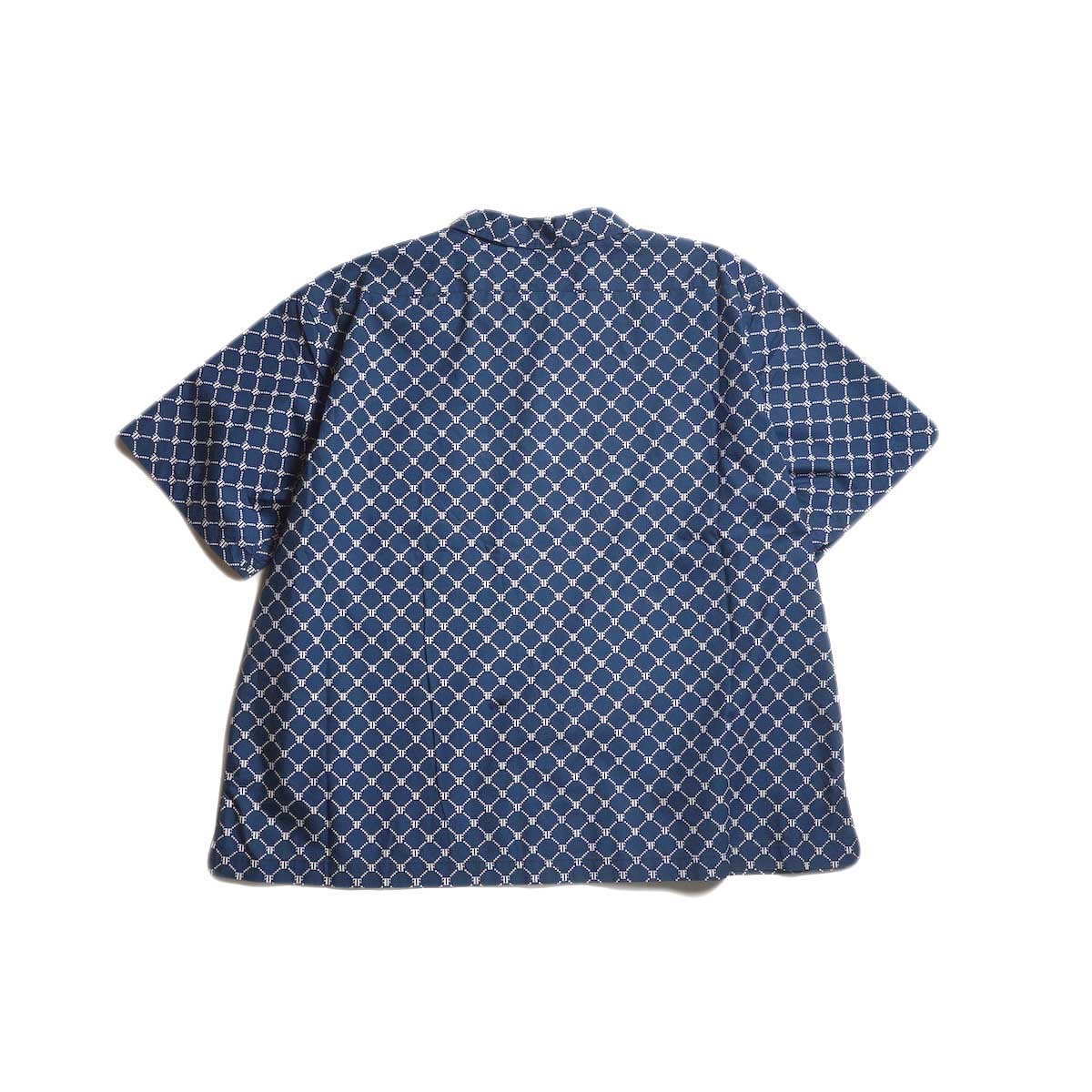 FARAH / Open Collar Shirt (Navy Pattern) 背面
