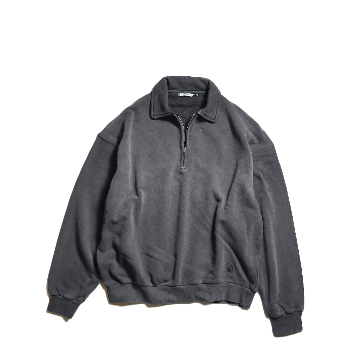 FARAH / Vintage Half Zip Sweatshirt (Faded Black)