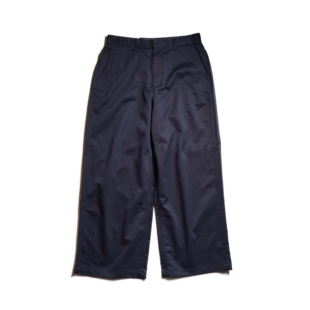 everyone FARAH slacks NAVY サイズL Farah Hopsack Cotton Straight Fit Trousers Navy – Adaptor