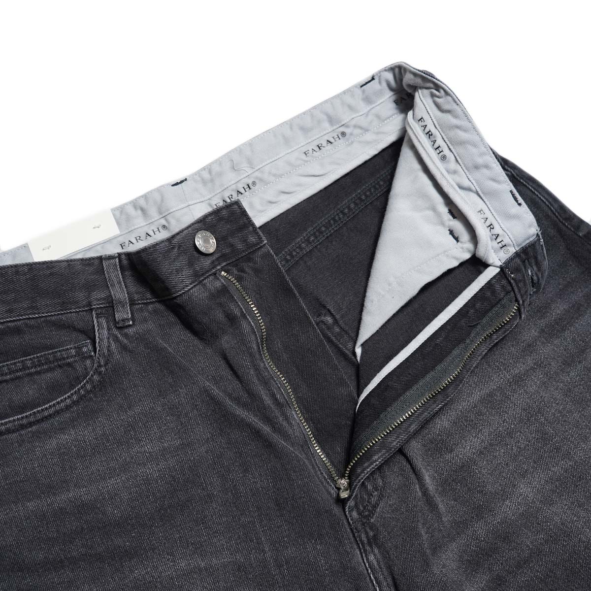 FARAH / BAGGY SHORTS (Black Vintage) フロントファスナー