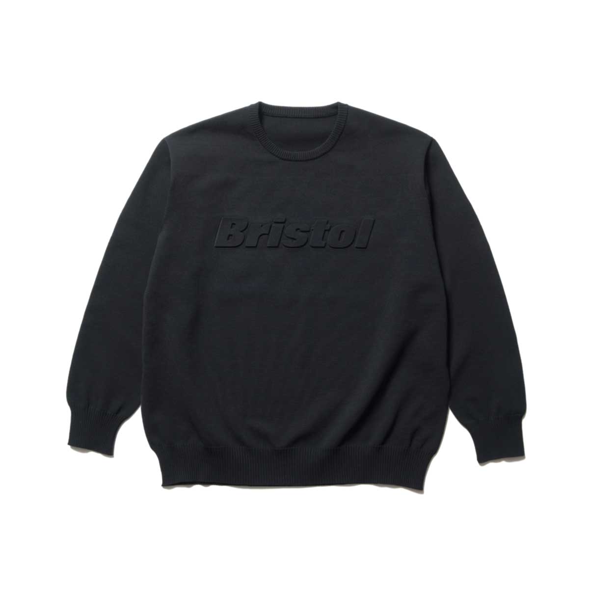 F.C.Real Bristol / AUTHENTIC LOGO CREWNECK KNIT (Black)
