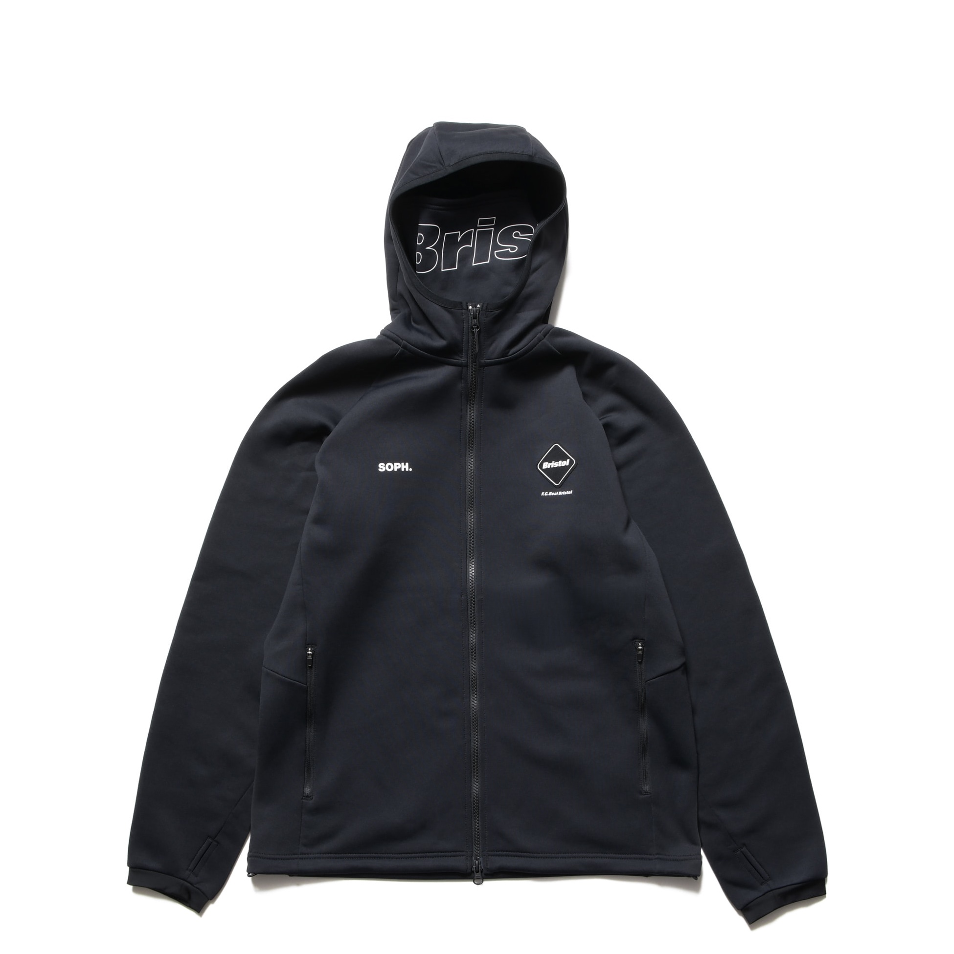 F.C.Real Bristol / STRETCH FLEECE GAITER HOODIE (Black)