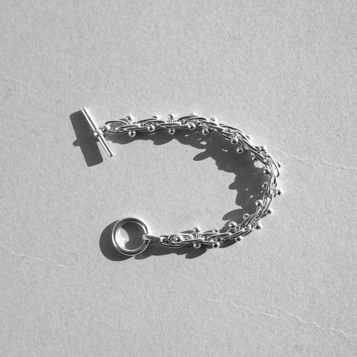 FIFTH SILVER / Silver Beaded Bracelet Medium