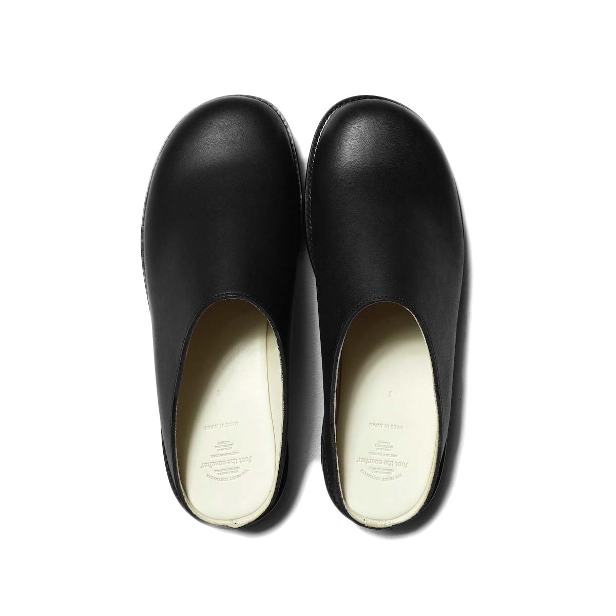 foot the coacher / LEATHER MULE (Black)