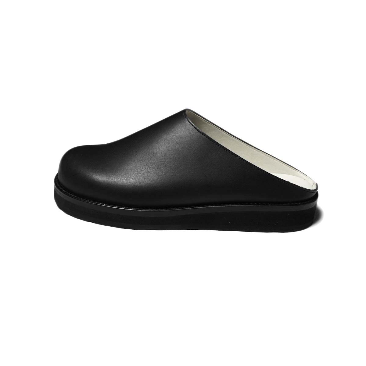 foot the coacher / LEATHER MULE (Black)