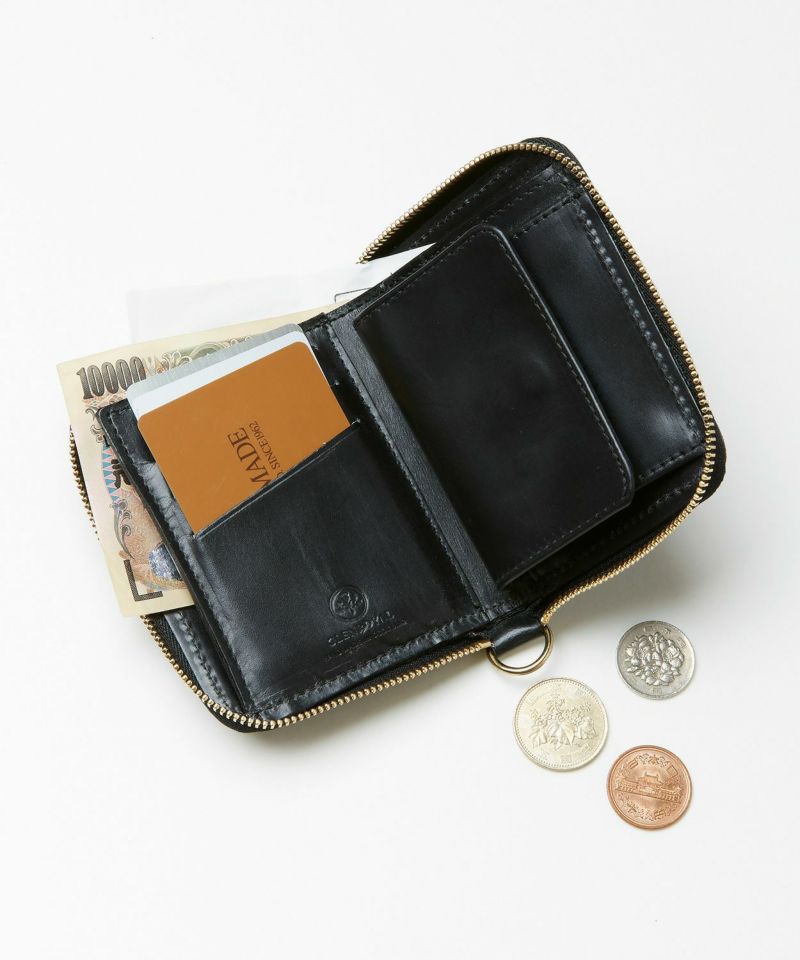 GLENROYAL / ZIP AROUND SMALL WALLET (New Black)