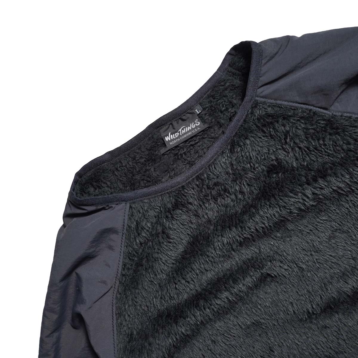 WILDTHINGS / LEVEL3 SHAGGY CREW (Black) ネック