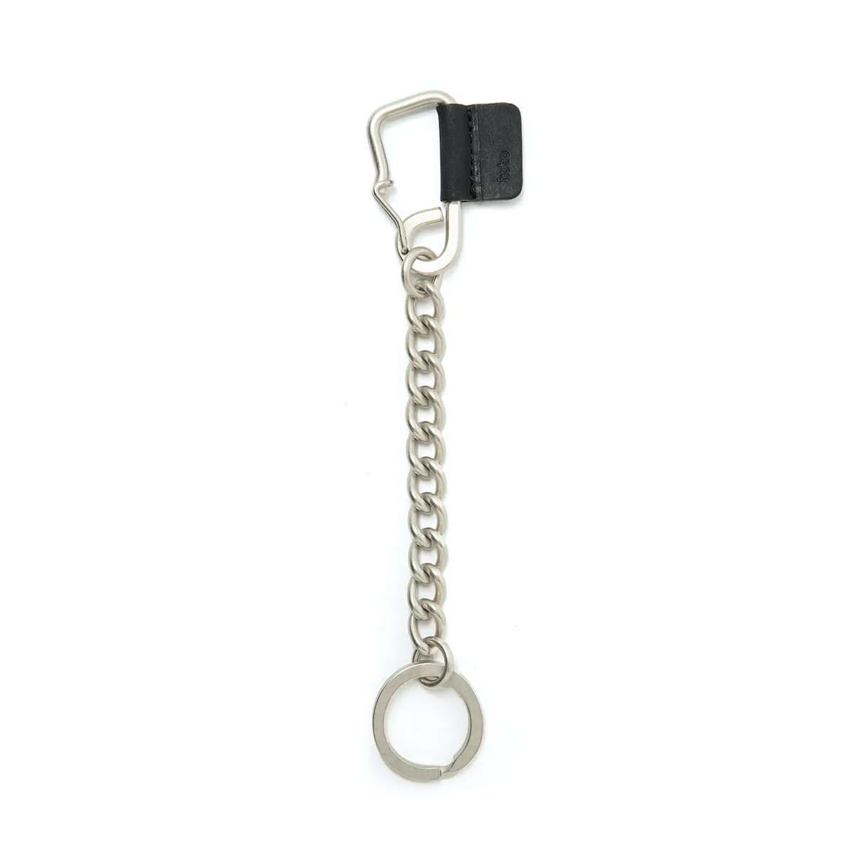 HOBO / CARABINER CHAIN KEY RING with NUBUCK COW LEATHER