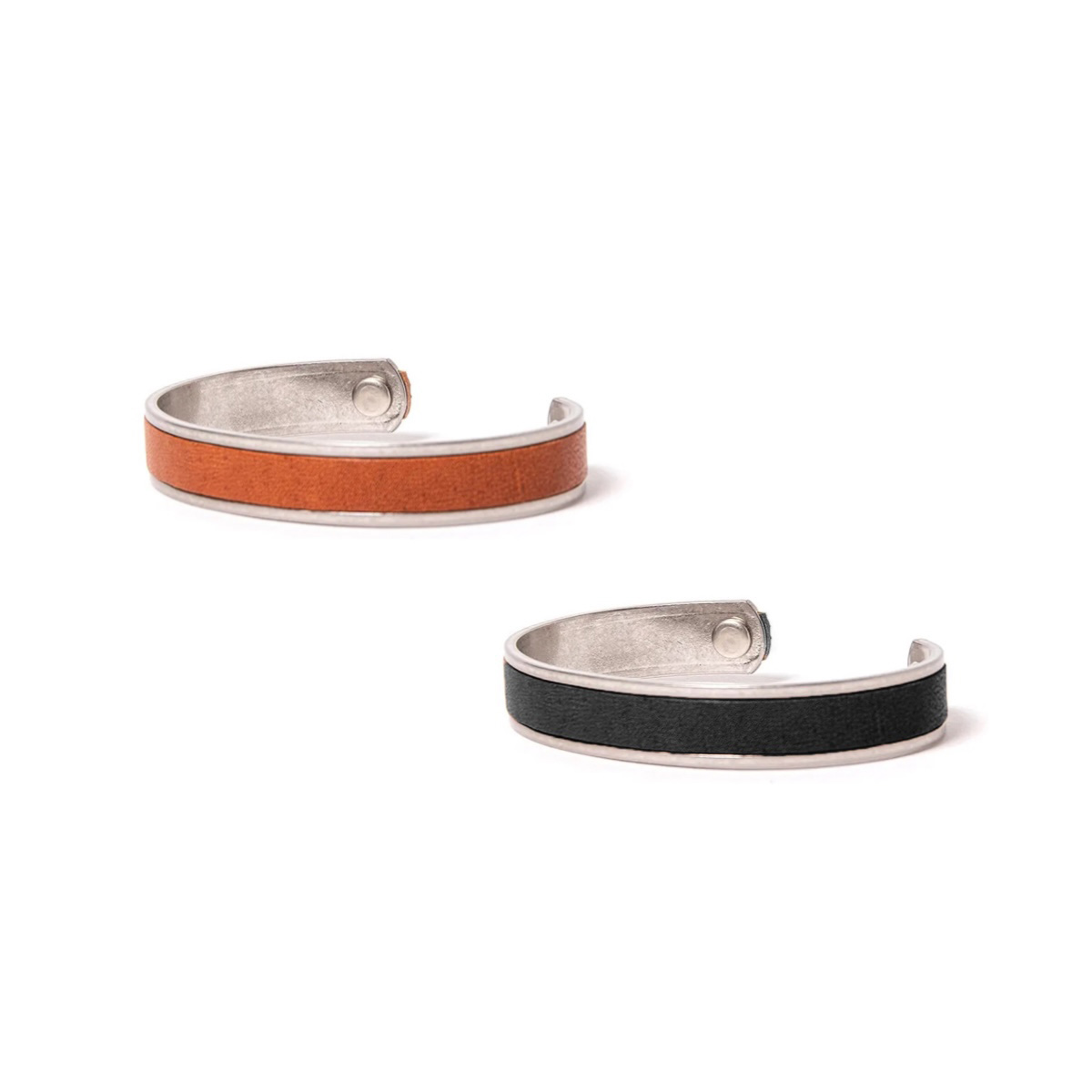 HOBO / BRASS BRACELET NARROW with HORSE LEATHER