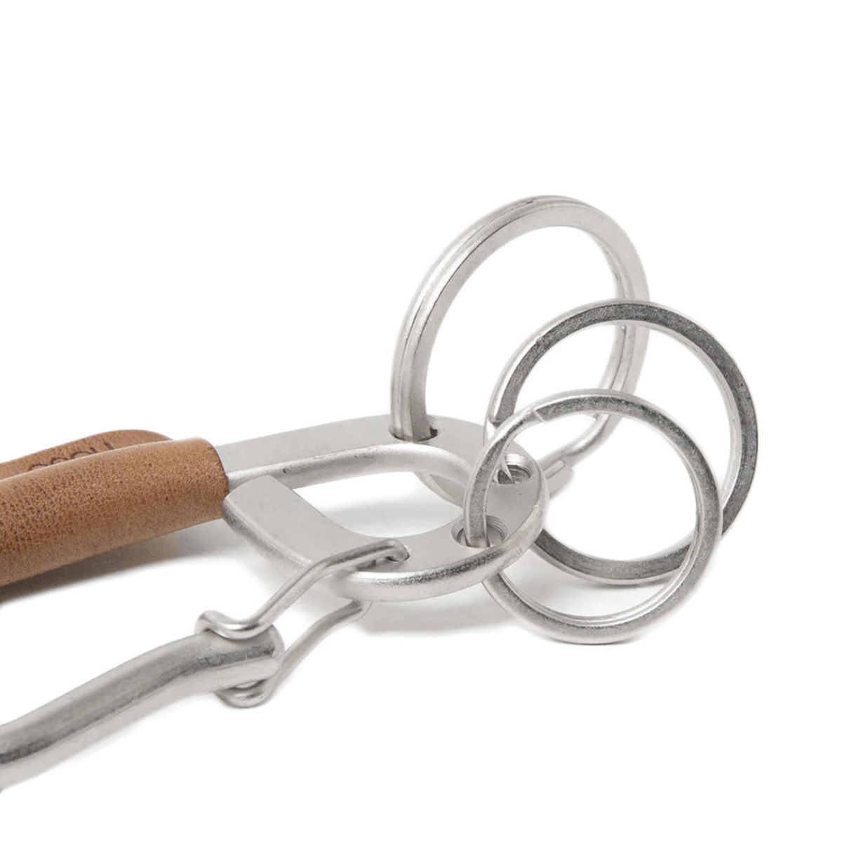 HOBO / CARABINER KEY RING with HORSE LEATHER 3連リング