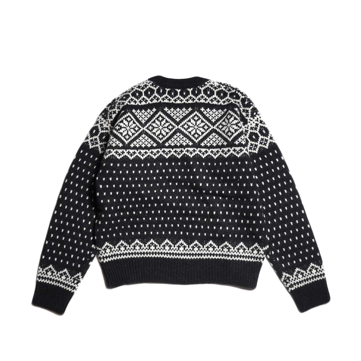HYKE / NORDIC WRAP SWEATER (Black)
