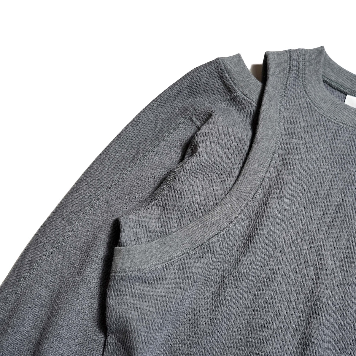 HYKE / THERMAL LAYERED SHIRT (Charcoal) 肩口