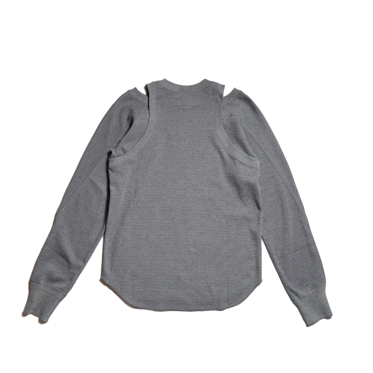 HYKE / THERMAL LAYERED SHIRT (Charcoal) 背面