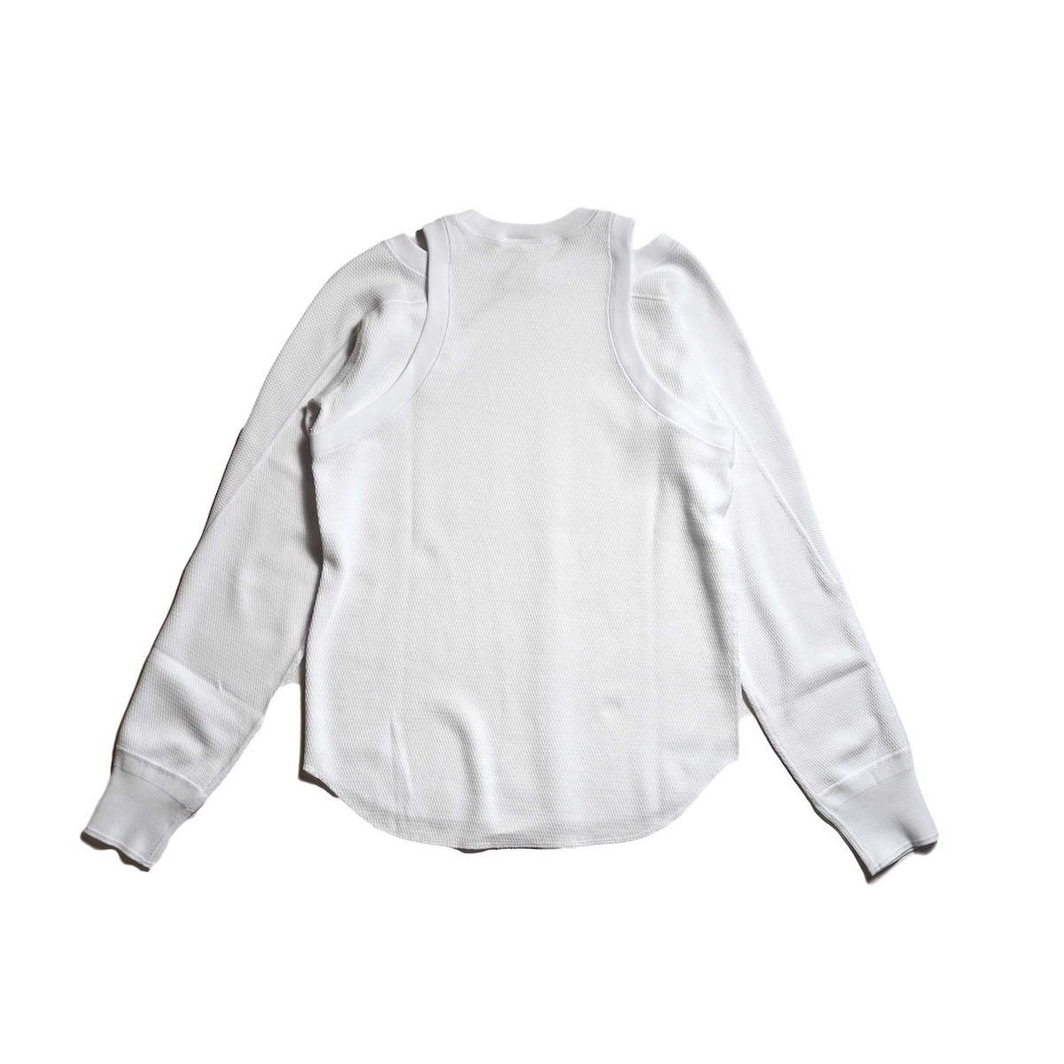 HYKE / THERMAL LAYERED SHIRT (White) 背面