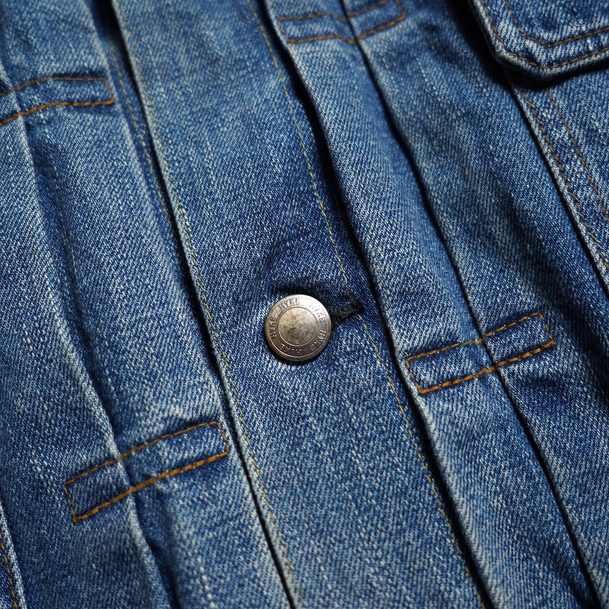 HYKE / BALLOON SLEEVE DENIM JACKET TYPE 2 (Used Wash Blue) ボタン