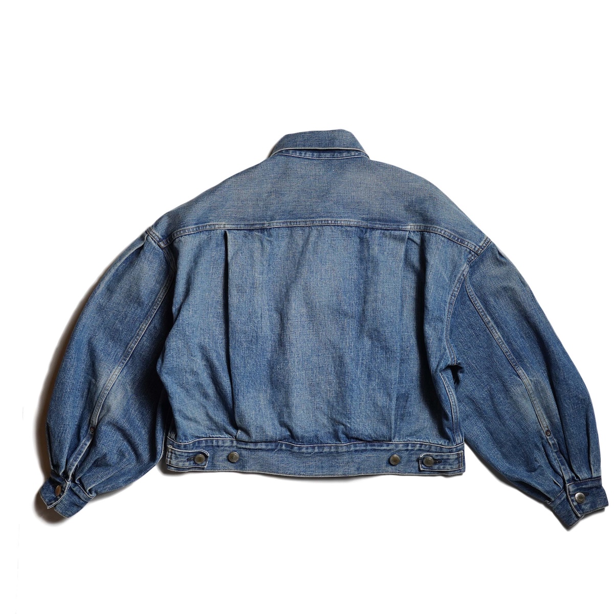 HYKE / BALLOON SLEEVE DENIM JACKET TYPE 2 (Used Wash Blue)