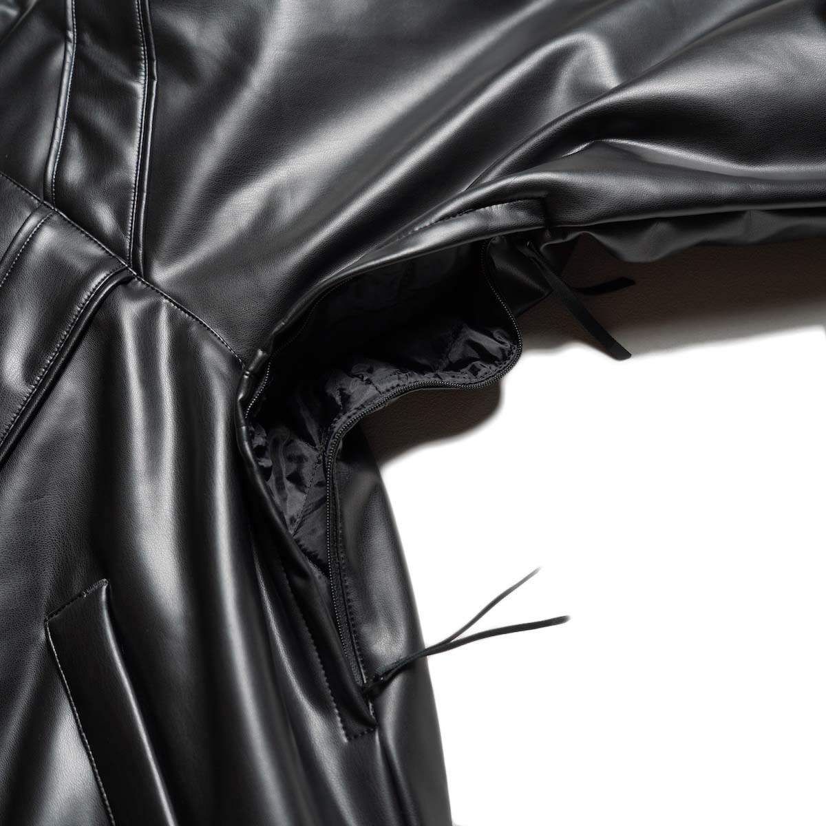 HYKE / FAUX LEATHER JACKET (Black)