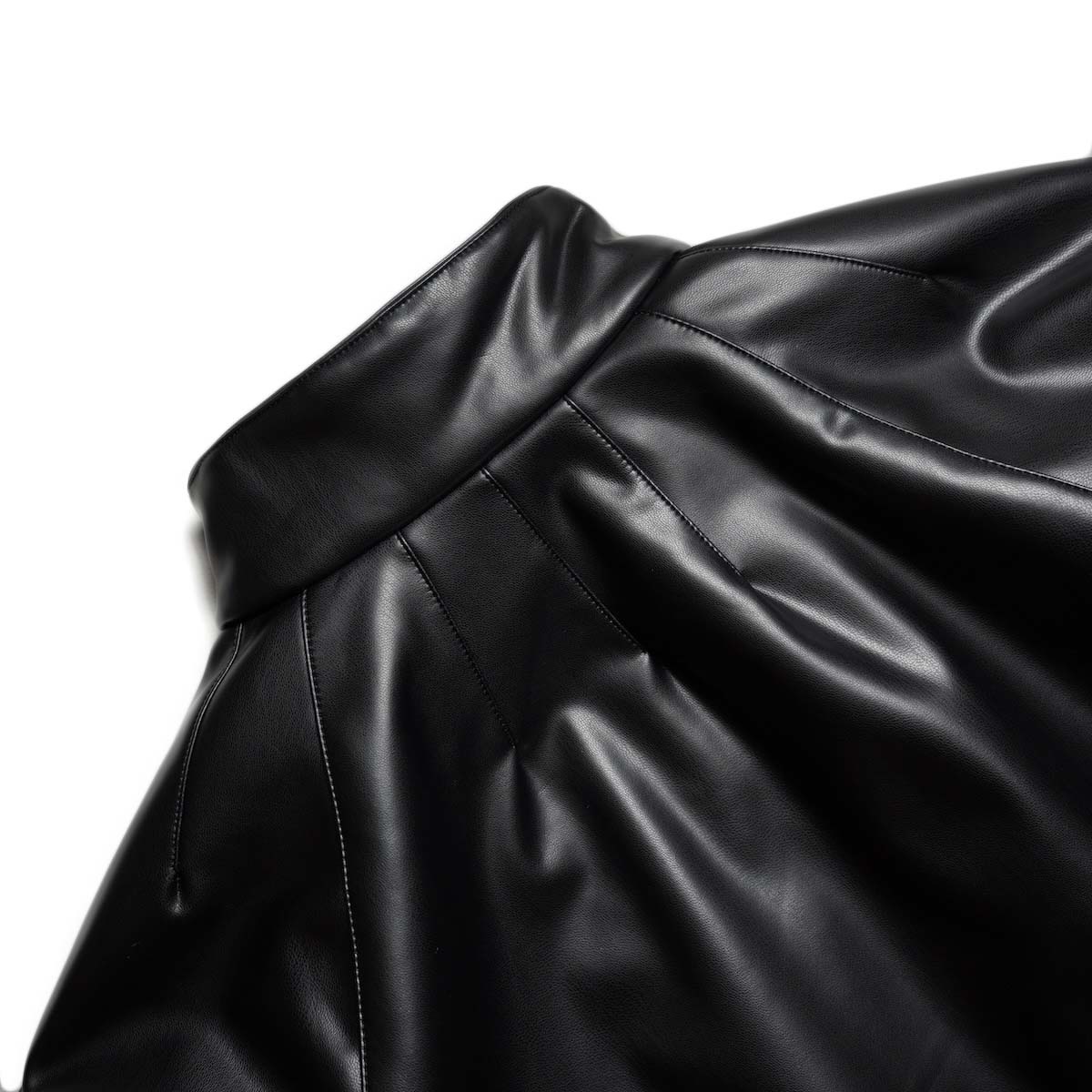 HYKE / FAUX LEATHER JACKET (Black)