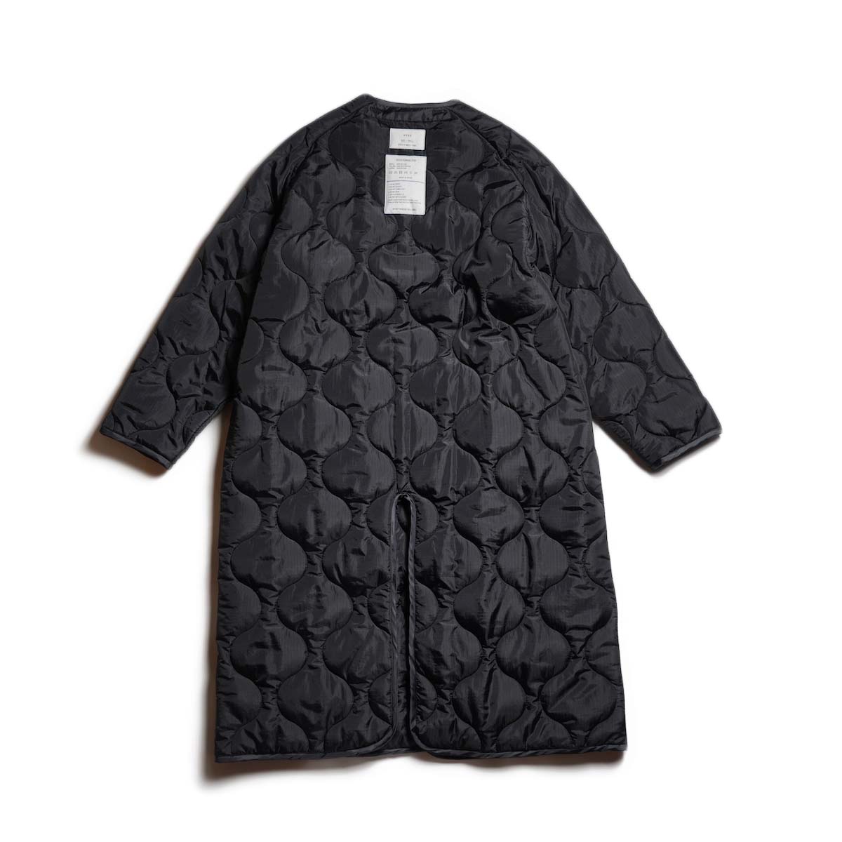 HYKE / QUILTED LINER COAT (Black) 背面