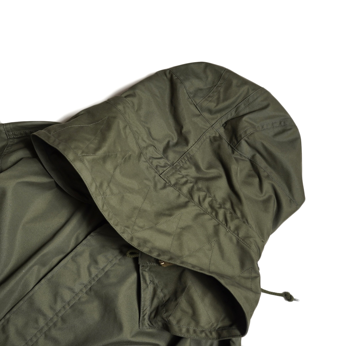 HYKE / N/C TYPE M-48 FIELD COAT (Olive Drab) フード