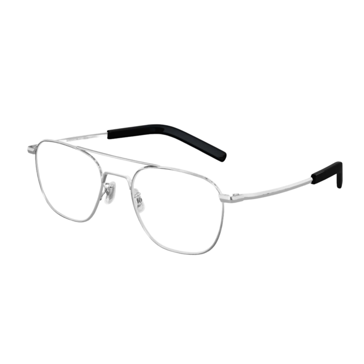 HYKE × E5 eyevan / EH-2 (Metallic Silver × Clear)