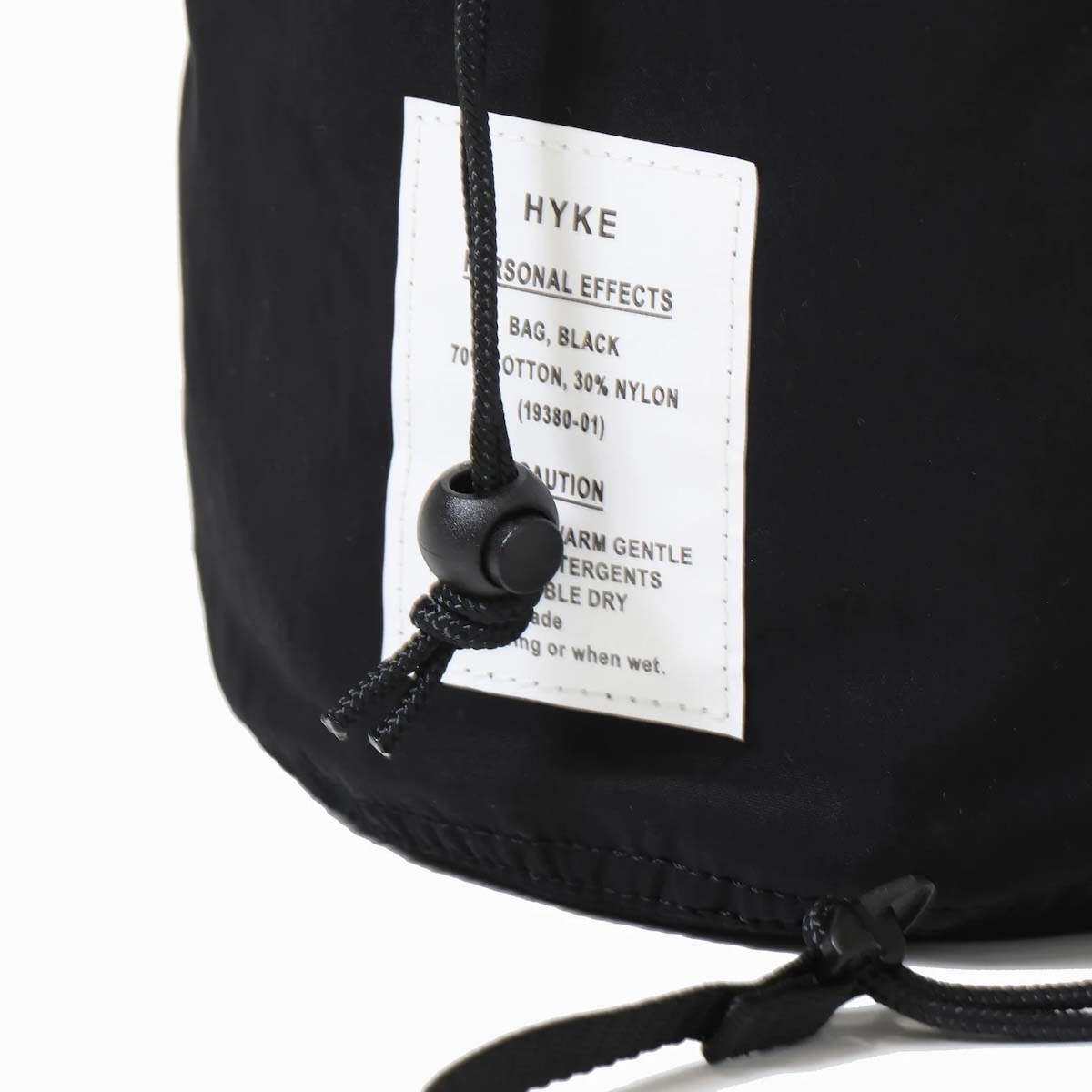 HYKE  / SHOULDER POUCH (Black) タグ