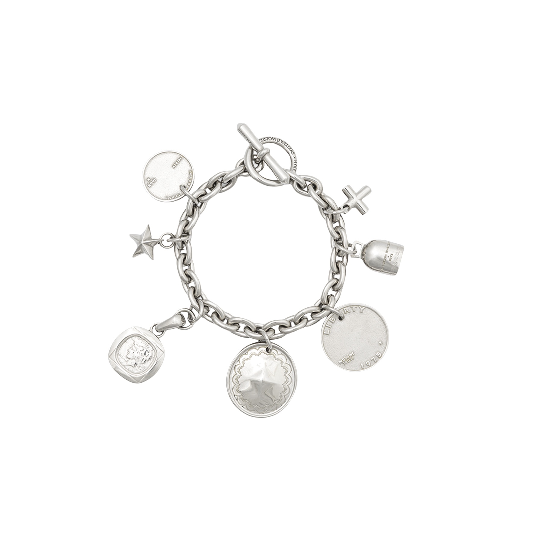 HYKE x END CUSTOM JEWELLERS ブレスレット HYKE × END CUSTOM JEWELLERS / MULTI CHARM BRACELET (Silver)