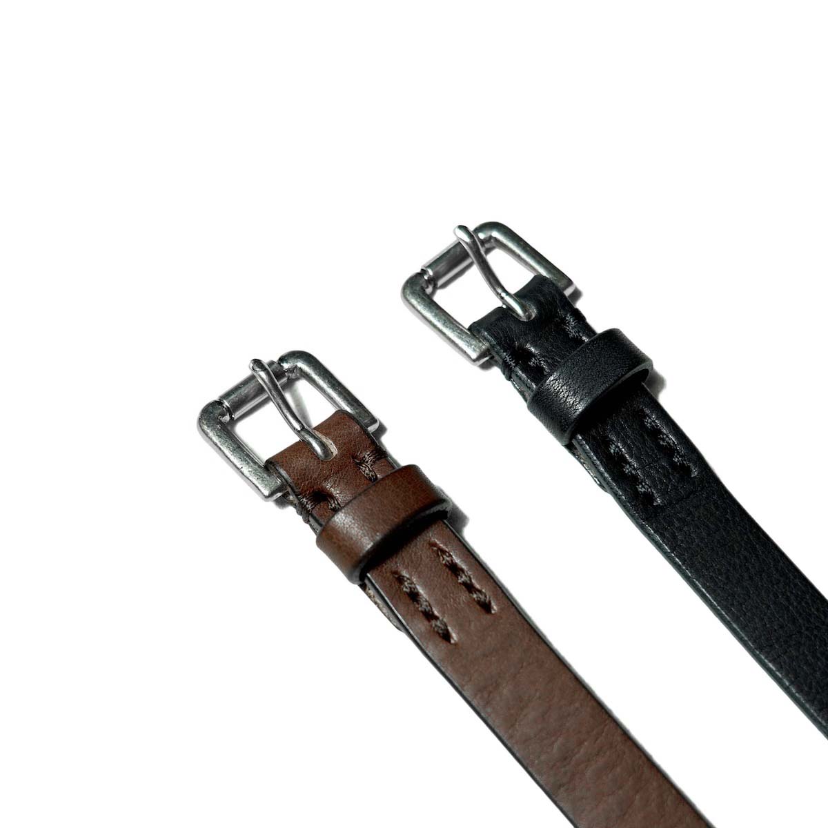 HYKE / LEATHER BELT (Brown/Black)