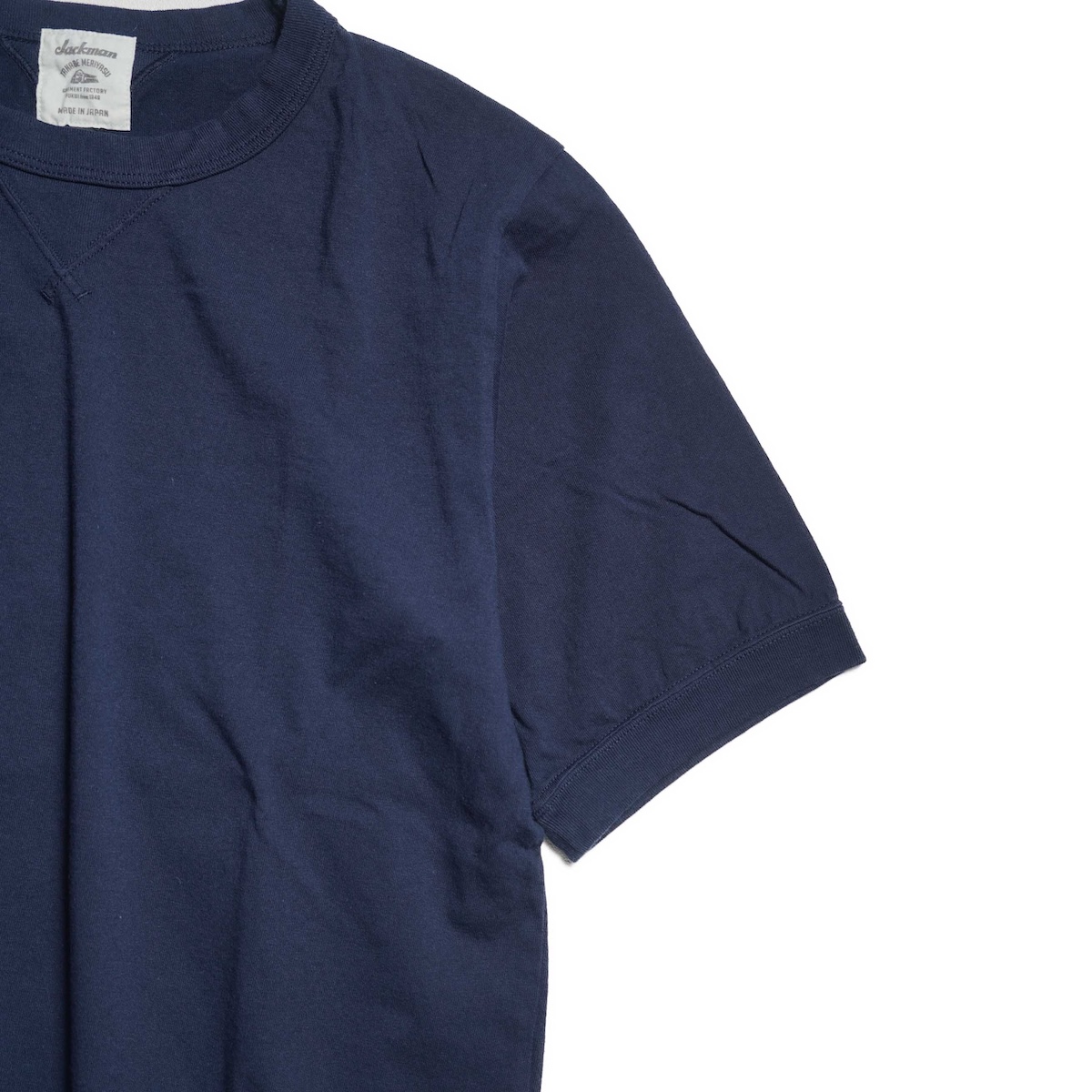 Jackman / RIB T-Shirt (Navy) 袖