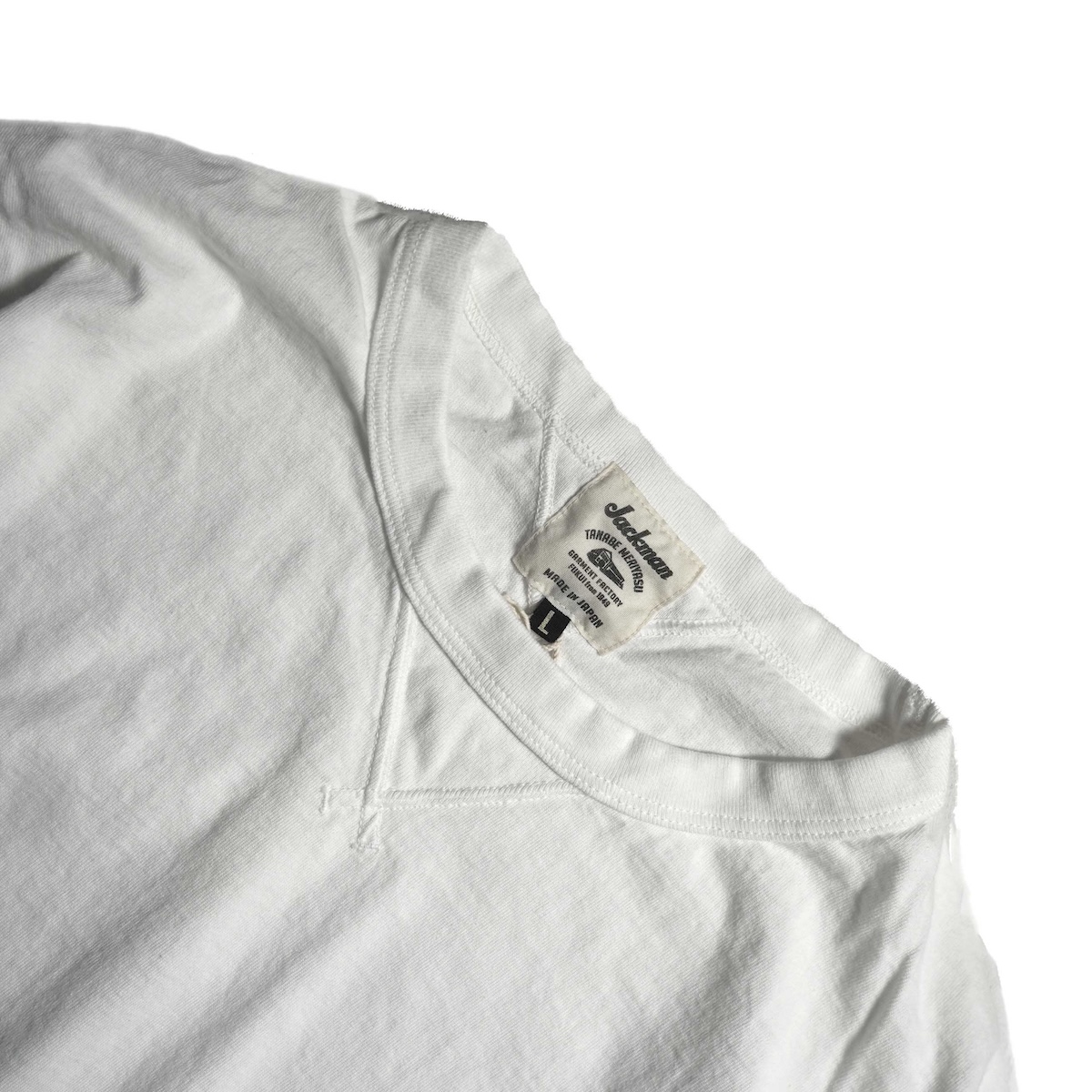 Jackman / RIB T-Shirt (White)ネック