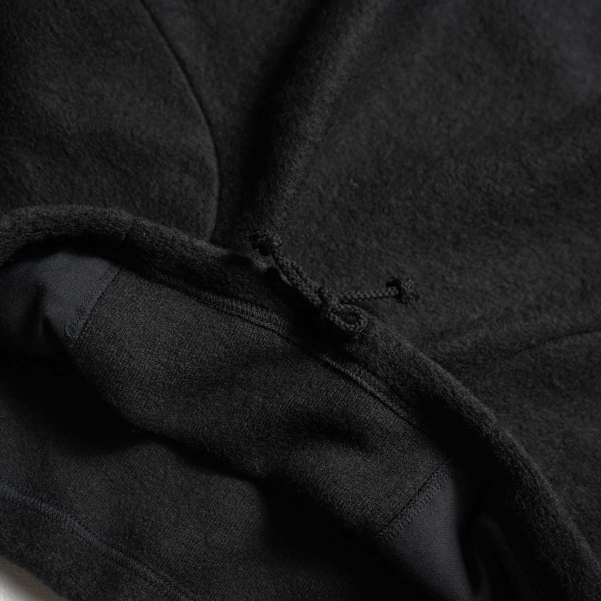 Jackman / Wool HIMO Polo (Black) 裾ヒモ