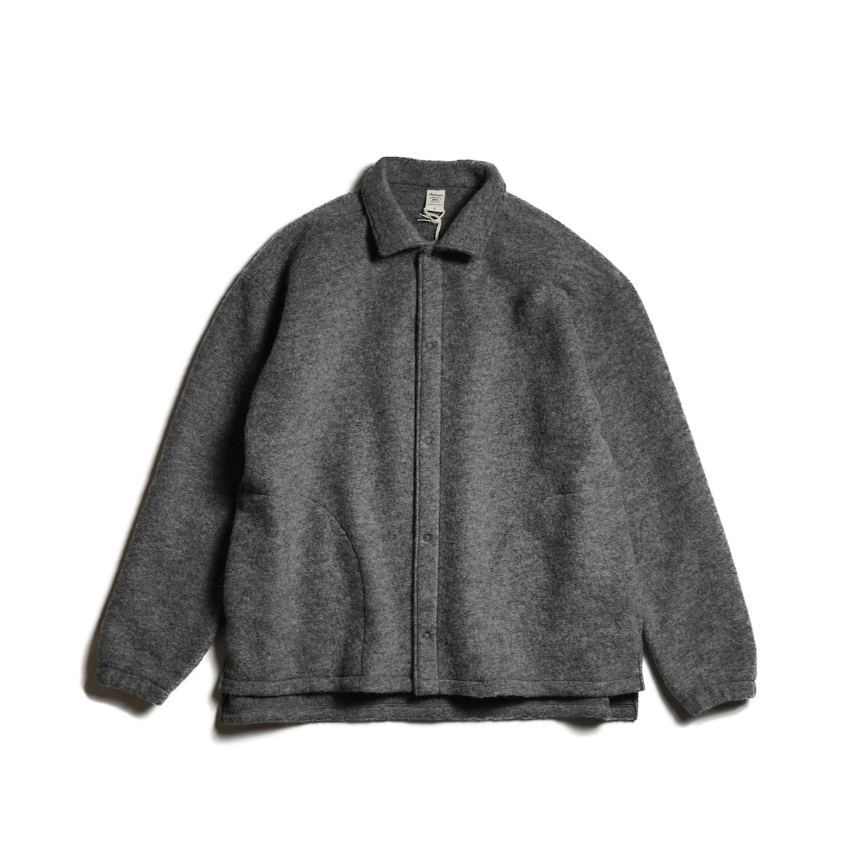 Jackman / Wool Coach Shirt (Heather Charcoal)