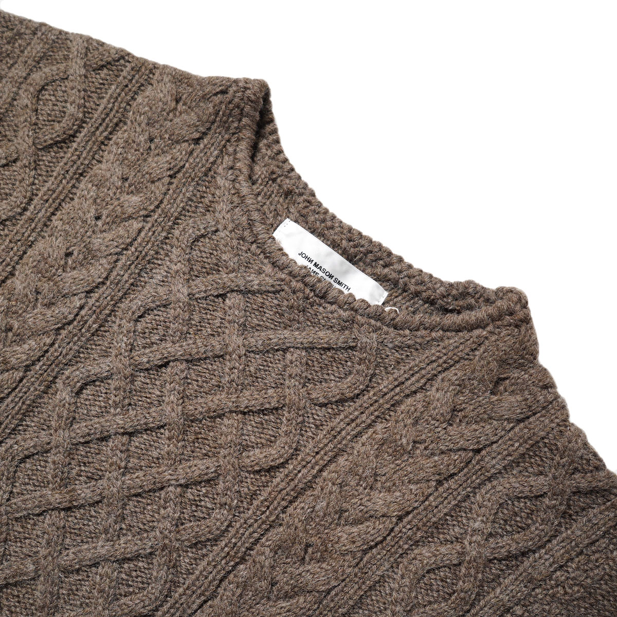 美品 23AW JANE SMITH ジェーンスミス 5G ARAN VEST ショート丈 プルオーバー ニットベスト 23WKN-#922S Sサイズ ベージュ レディース 古着 中古 JANE SMITH / 5G ARAN VEST (Brown)