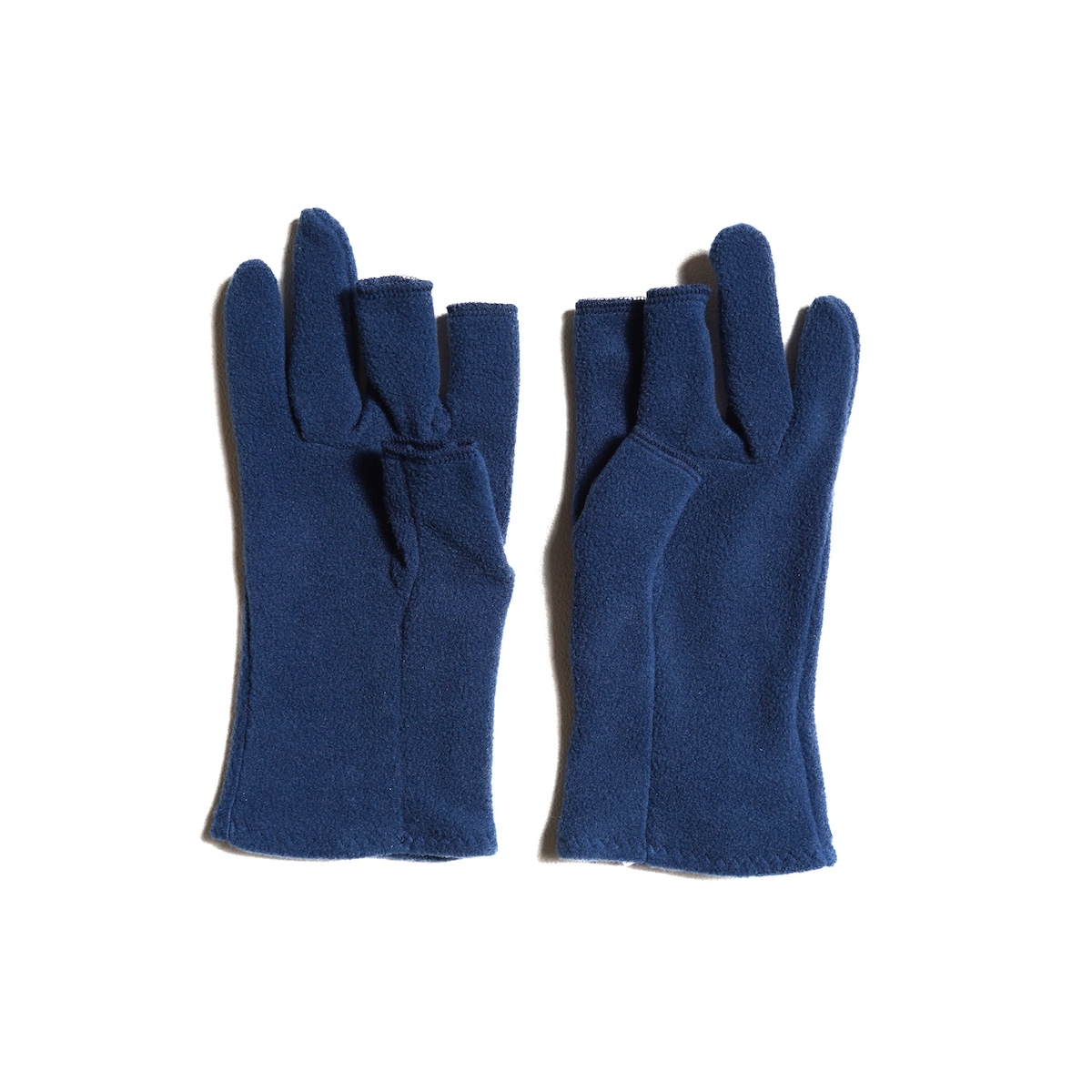 JANE SMITH / FLEECE THREE FINGERLESS GLOVES (Navy / Black)