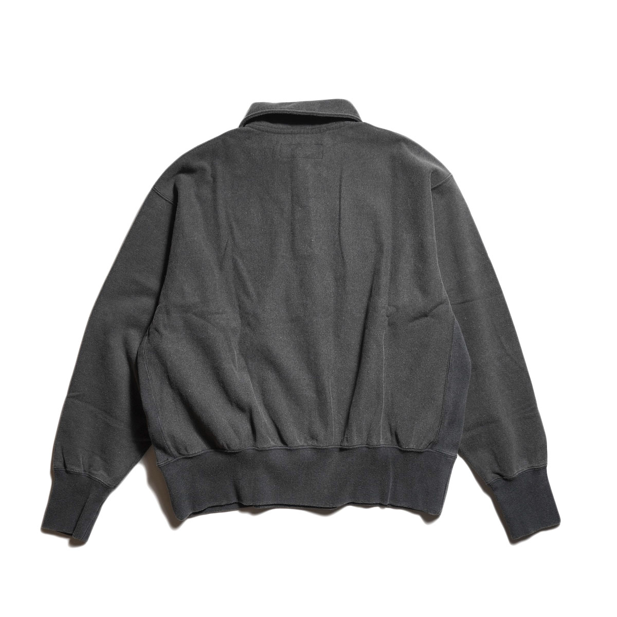 JANE SMITH / FROSTING COTTON FLEECE SNAP COLLAR PULLOVER