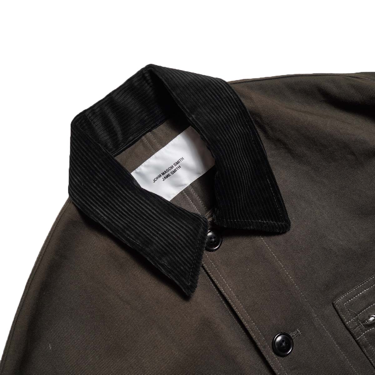 JANE SMITH / COTTON GABARDINE HUNTING JACKET (Brown) ネック