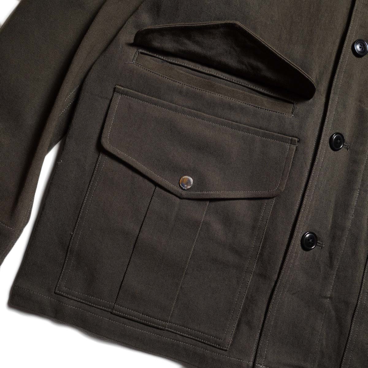 JANE SMITH / COTTON GABARDINE HUNTING JACKET (Brown) ポケット