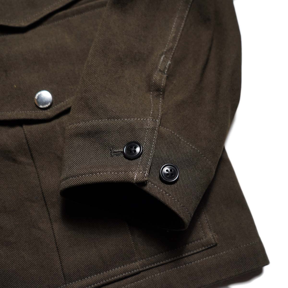 JANE SMITH / COTTON GABARDINE HUNTING JACKET (Brown) 袖先