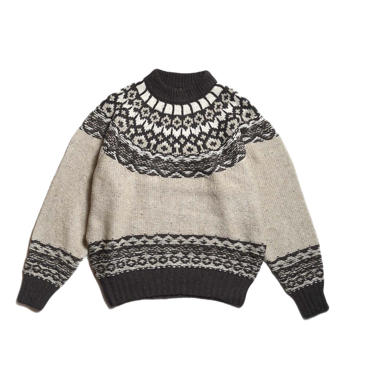 JANE SMITH / 5G NORDIC YOKE SWEATER (Brown)