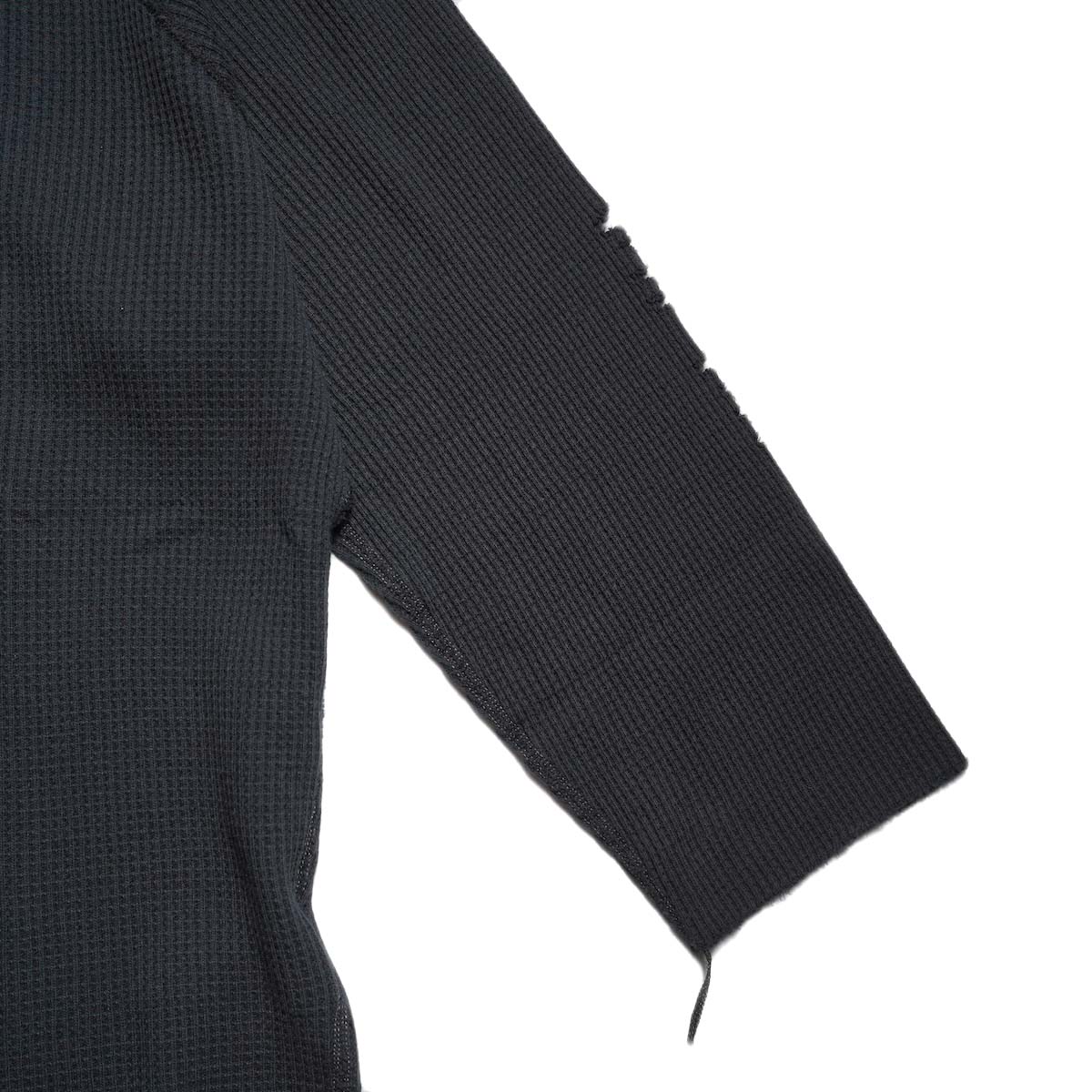 I LOVE LA / WAFFLE RAGLAN 2/3 SLEEVE (Black) 袖