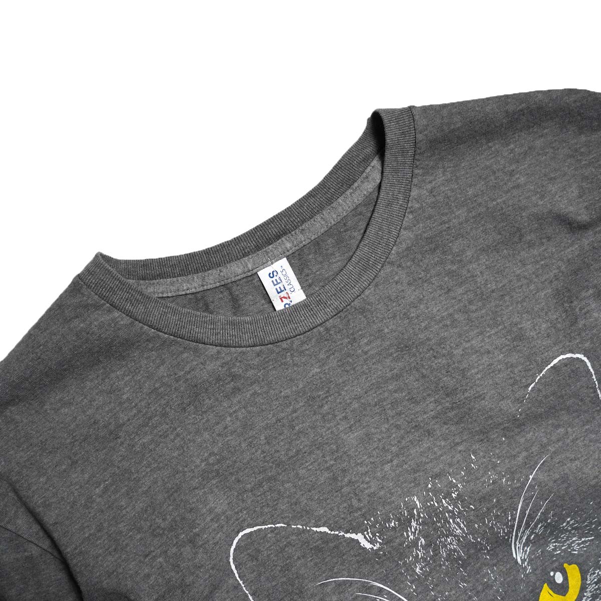 JERZEES / "ODD-EYED CAT" LS TEE (Used Black) ネック