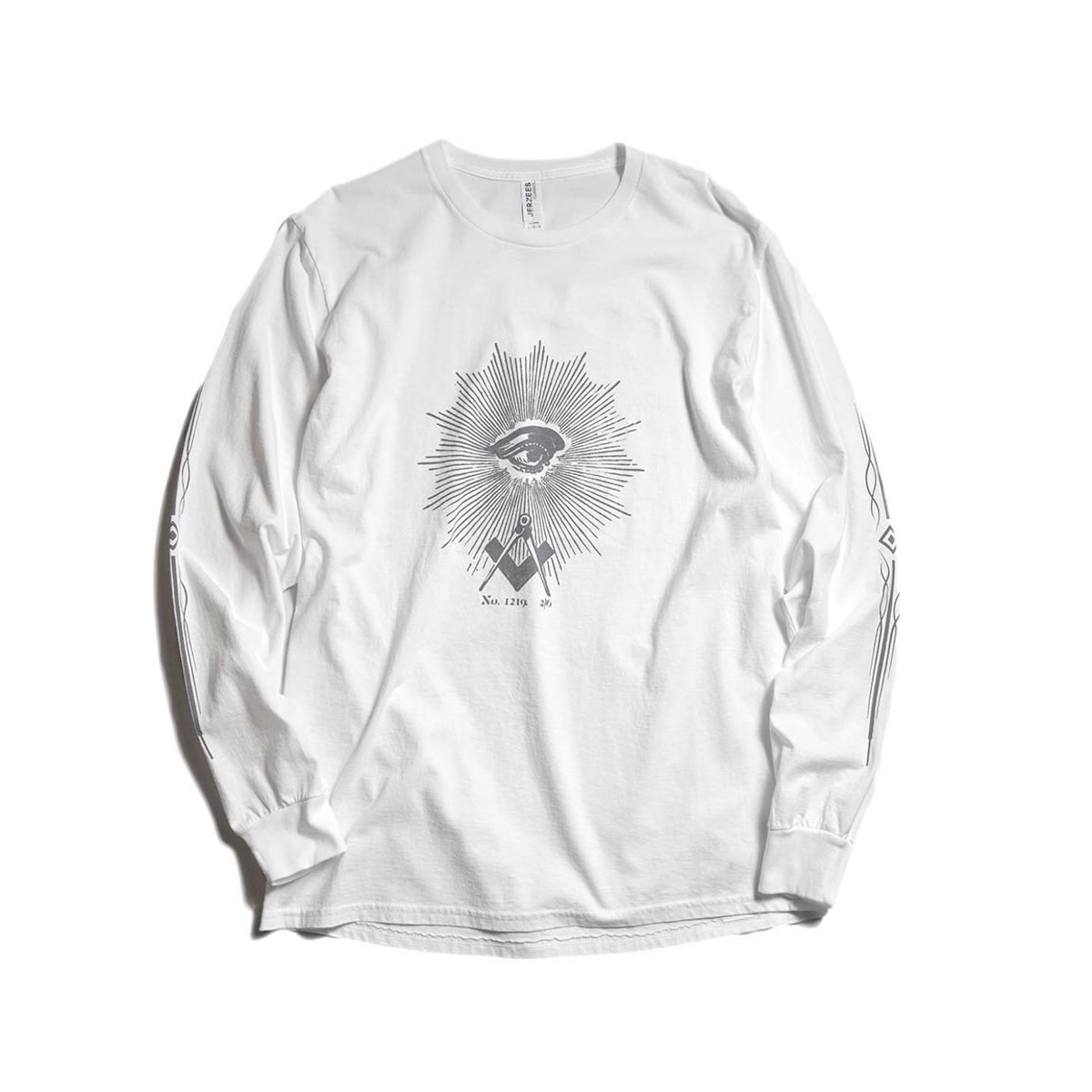 JERZEES / "FREE-MASONRY" LS TEE (White)