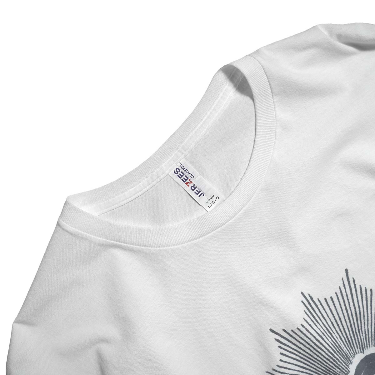 JERZEES / "FREE-MASONRY" LS TEE (White) ネック