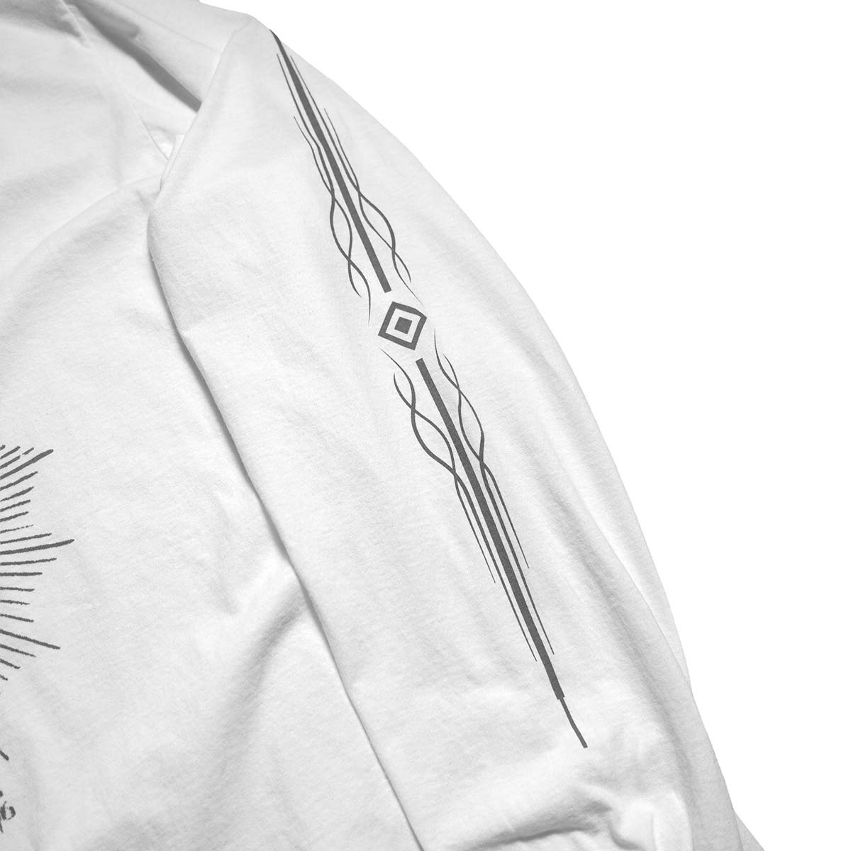 JERZEES / "FREE-MASONRY" LS TEE (White) 袖プリント