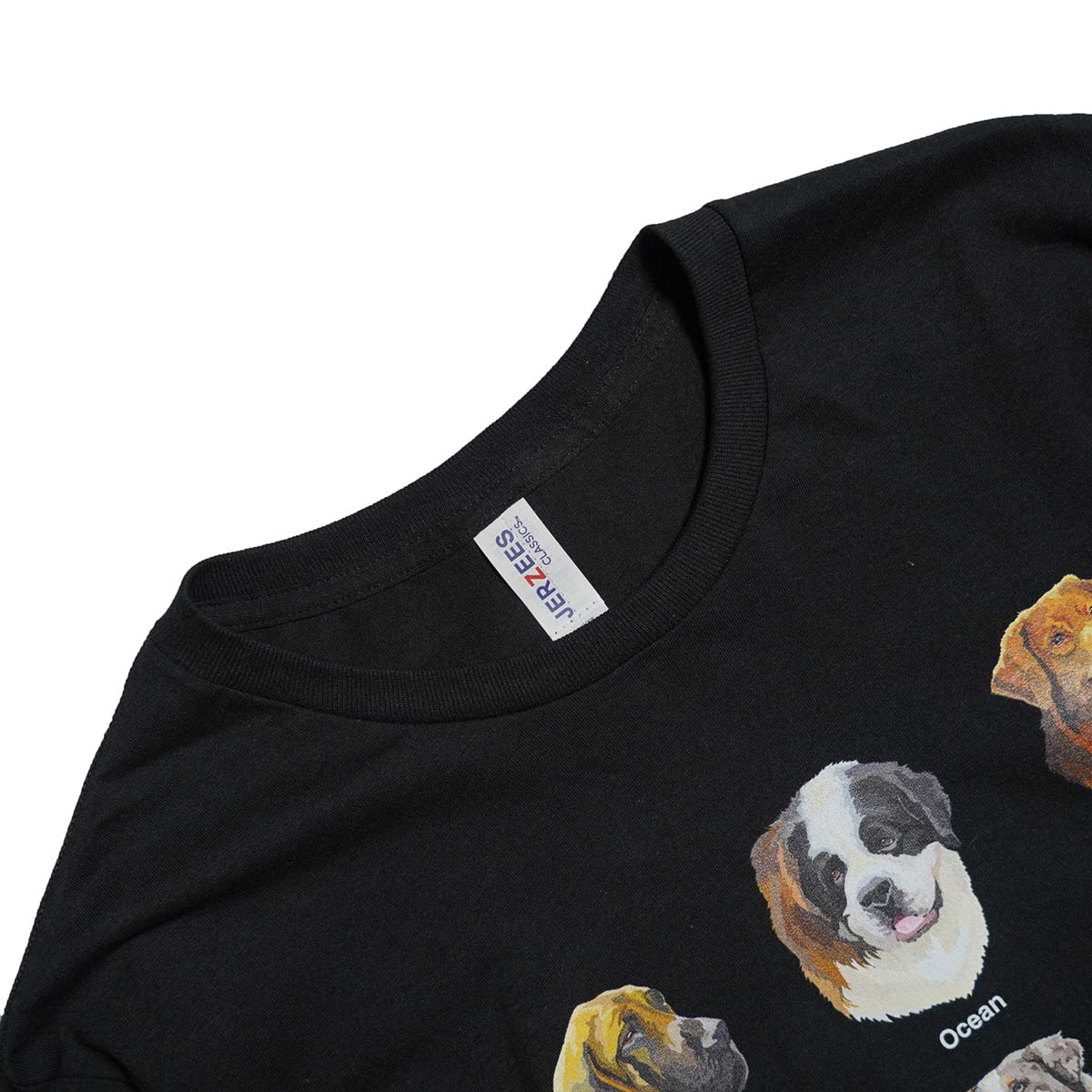 JERZEES / "9 DOGS" SS TEE (Black) ネック