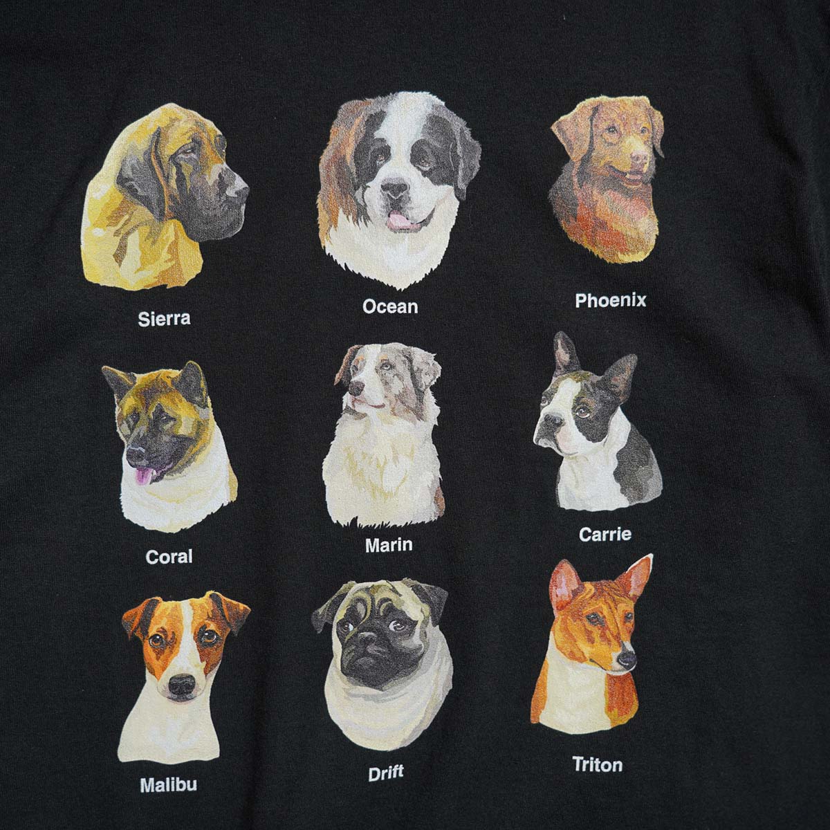 JERZEES / "9 DOGS" SS TEE (Black) プリント
