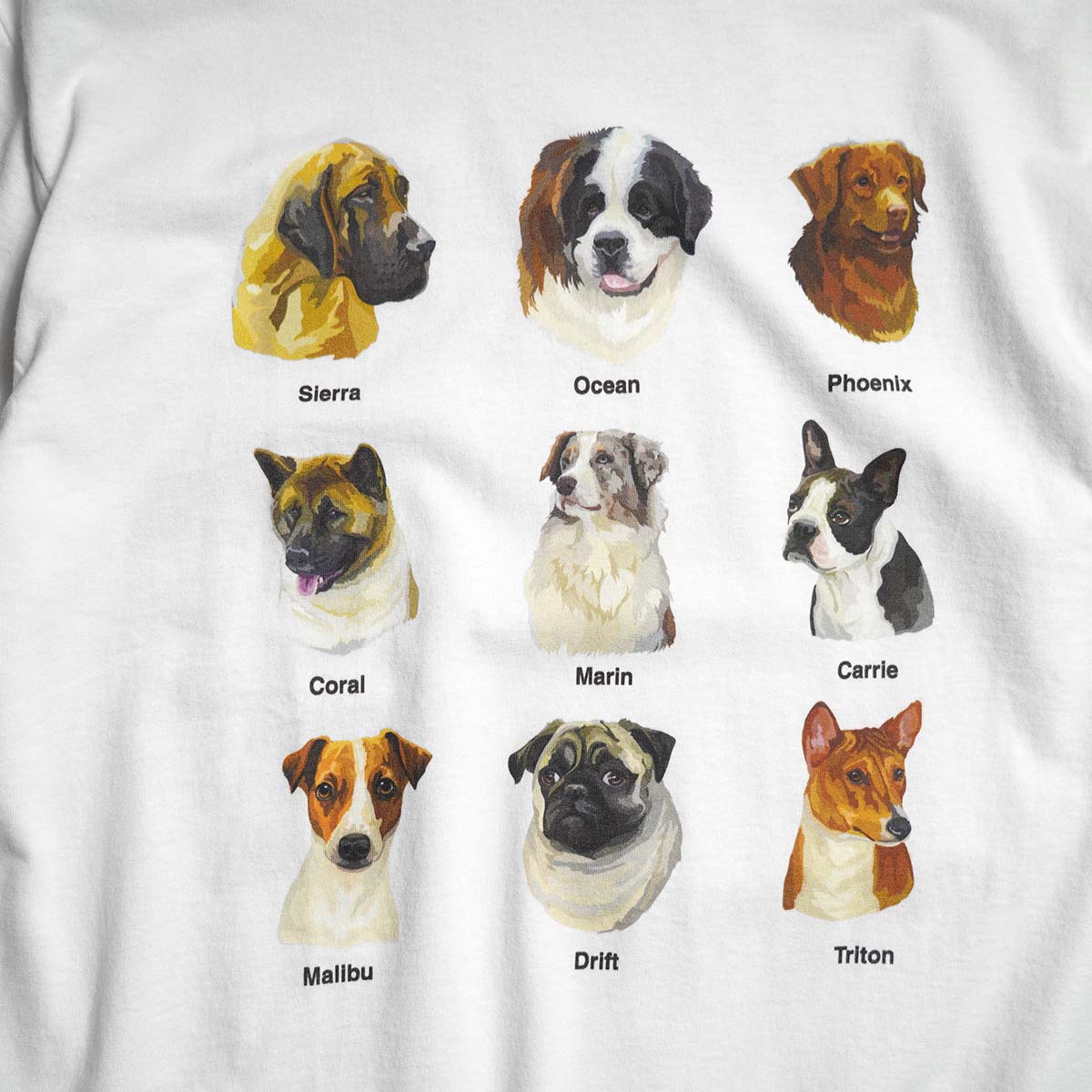 JERZEES / "9 DOGS" SS TEE (White) プリント