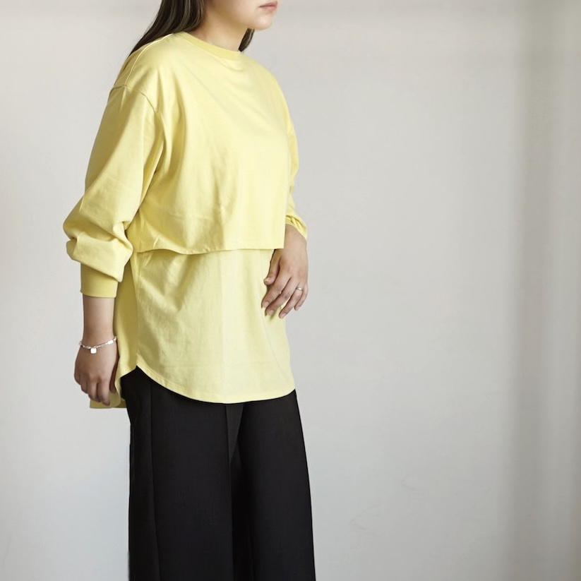 KHA:KI / LAYRED TOP 身長160cm 着用イメージ①