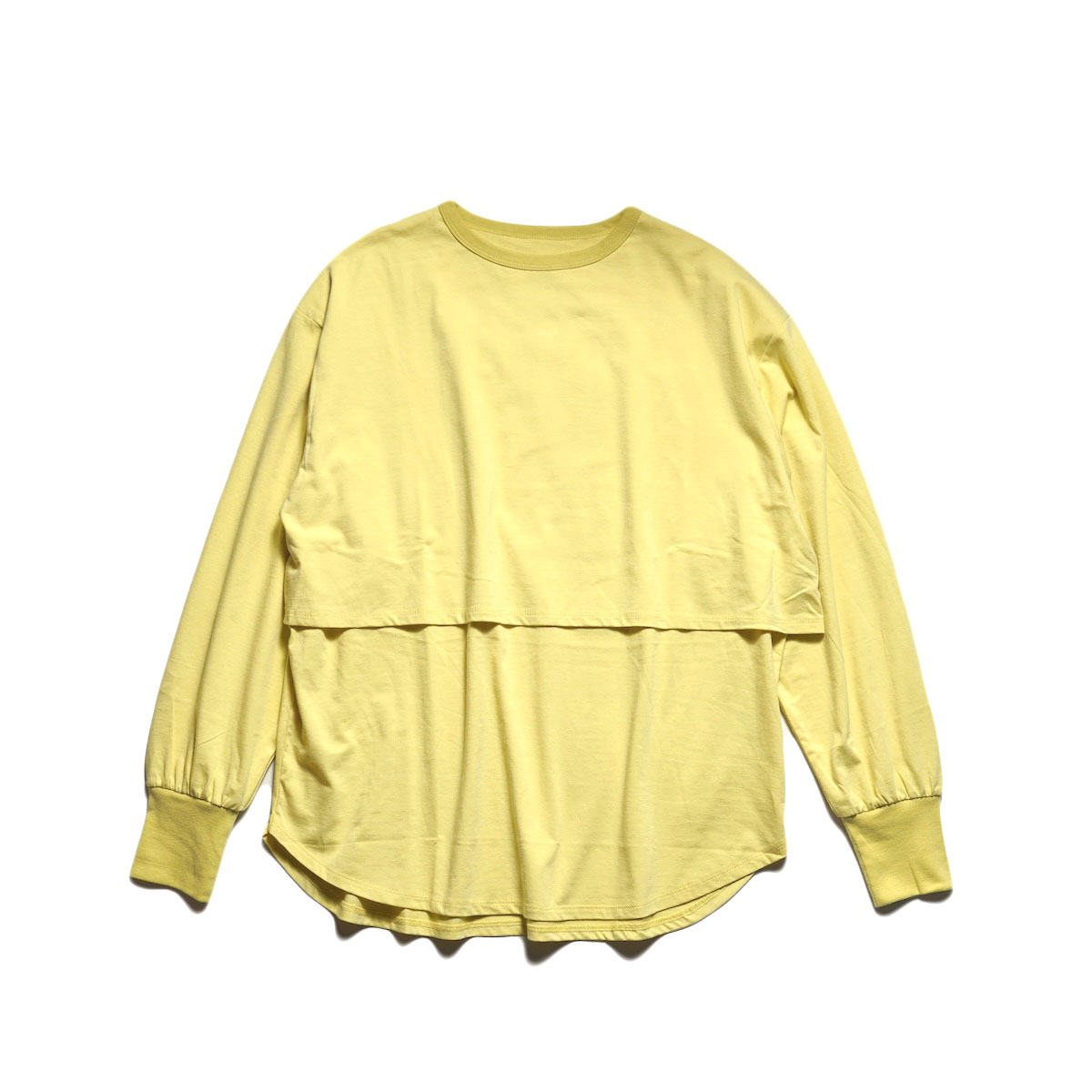 KHA:KI / LAYRED TOP (AshYellow) 正面